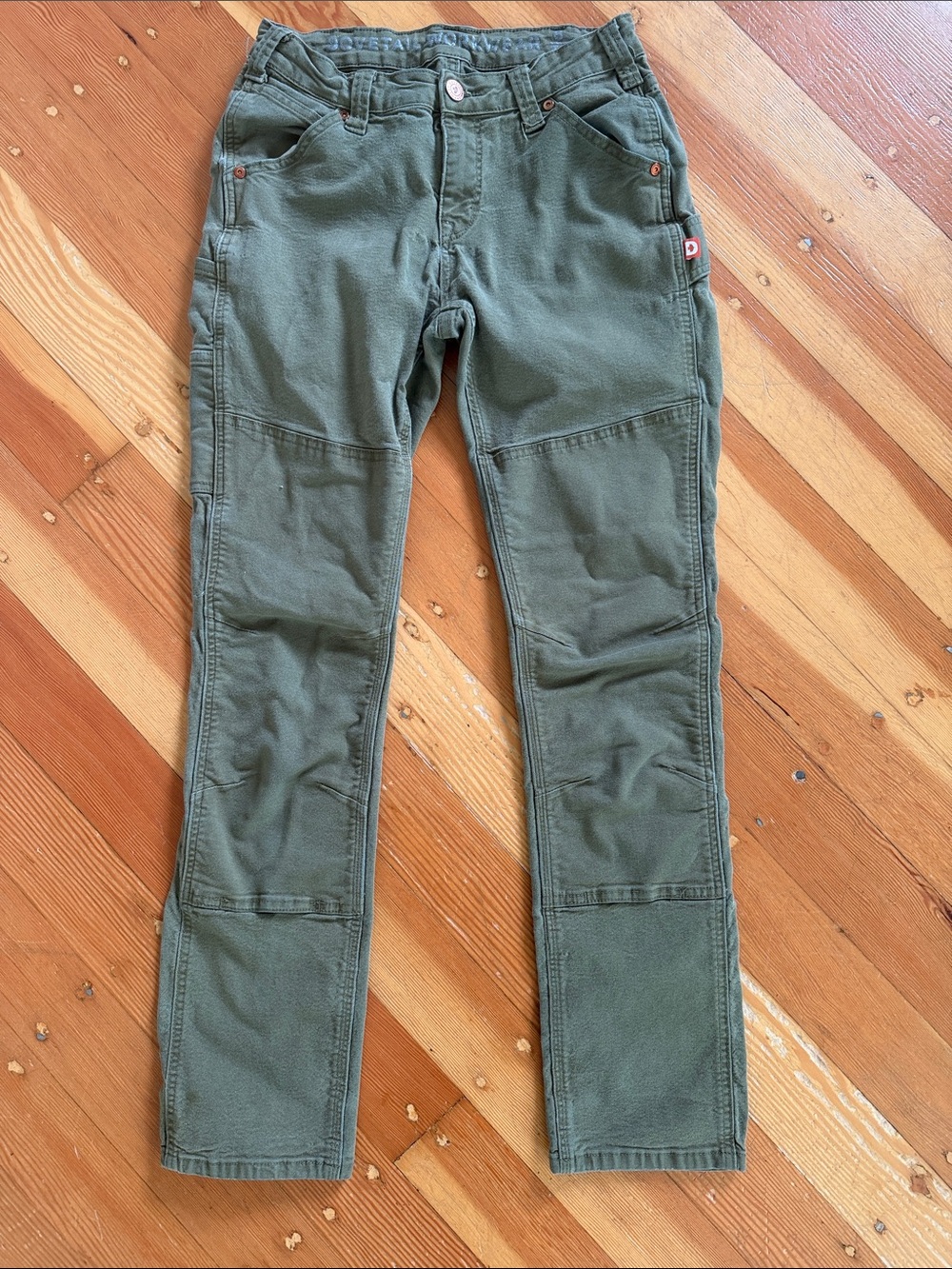 Dovetail Workwear Green Canvas Utility Pants 8/32